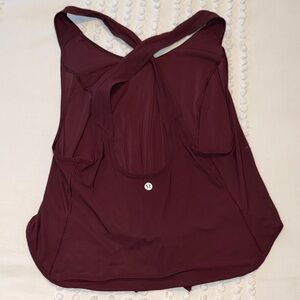 lululemon athletica Burgundy Cross-Back Tank Top